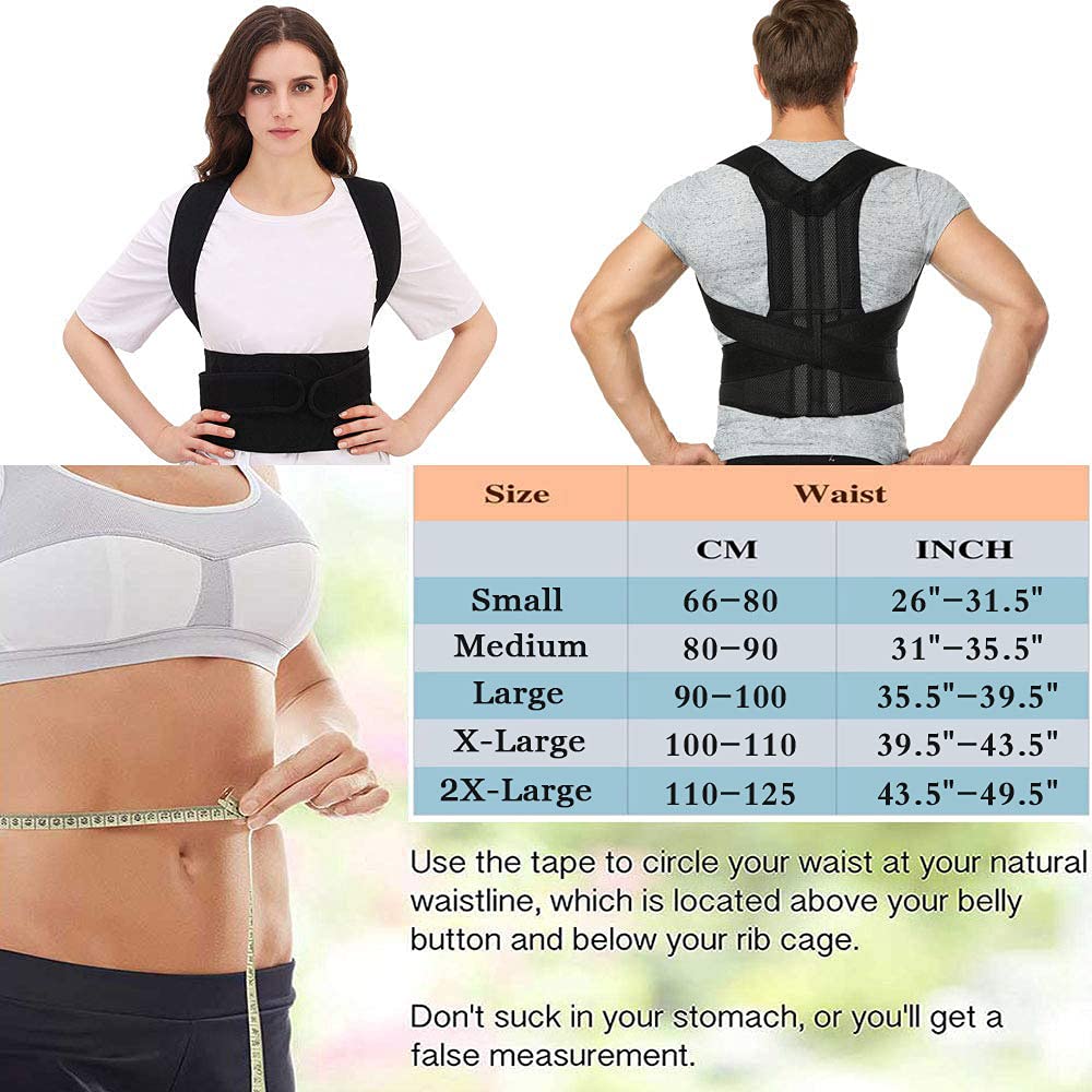 Back Brace Posture Corrector for Women and Men Back Lumbar Support Shoulder Posture Support for Improve Posture Provide and Back Pain Relief