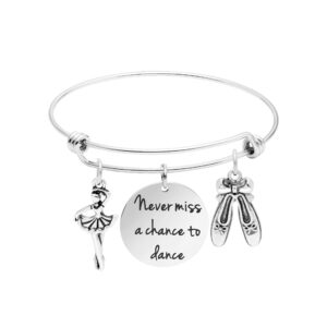 awegift personalized dance bracelets dance is the hidden language of the soul (never miss a chance to dance)