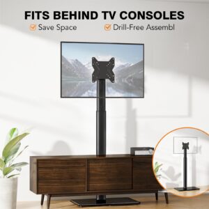 Universal TV Stand Monitor with Mount 100 Degree Swivel Height Adjustable and Tilt Function for 19 to 43 inch LCD, LED OLED TVs,Space Saving Standing Bedroom Living Room Corner,Black