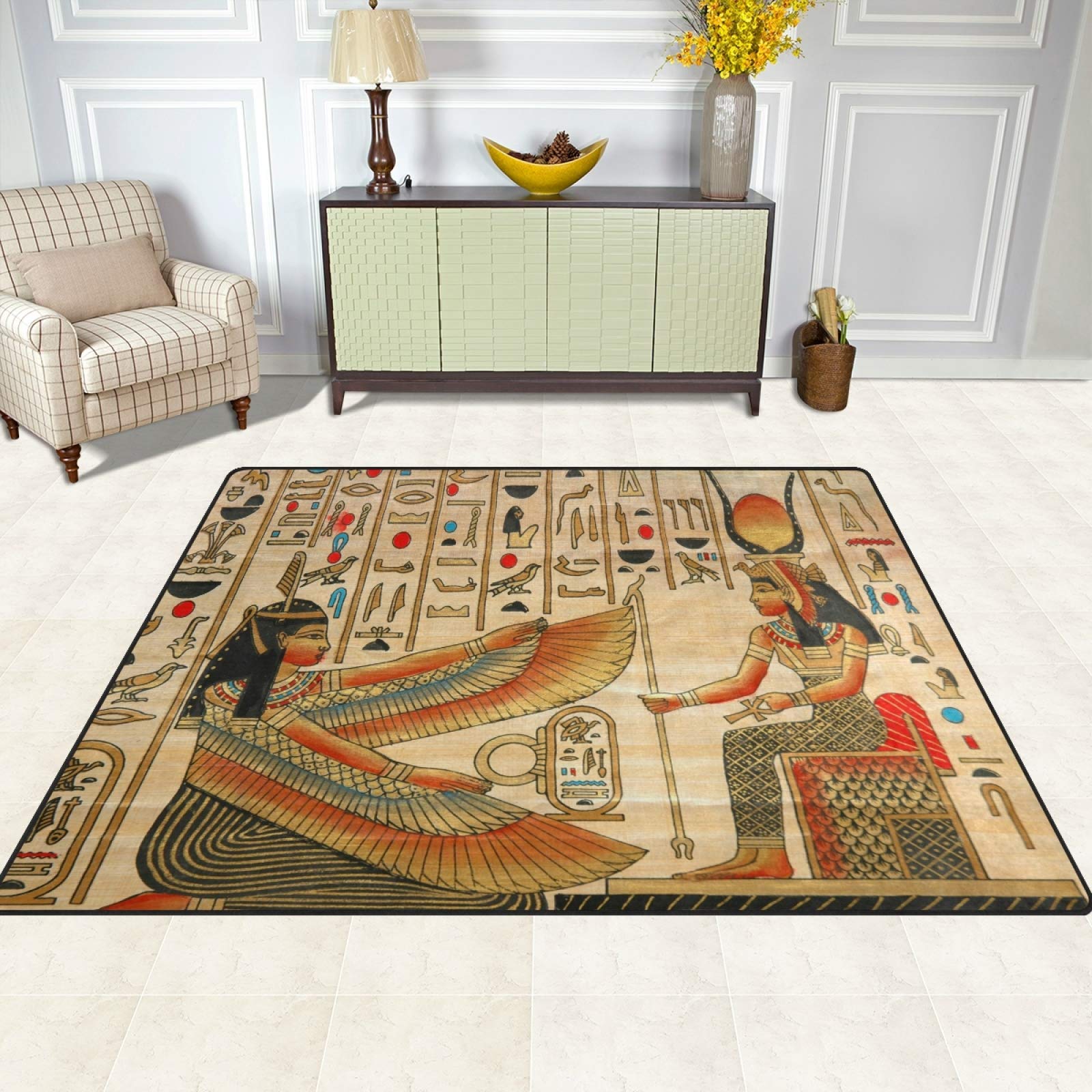 ALAZA Ancient Egyptian Culture Artwork Area Rug Rugs for Living Room Bedroom 7' x 5'