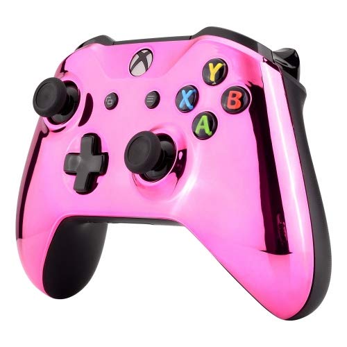 MODDEDZONE Rapid Fire Standard Custom Modded Controller compatible with Xbox One S/X 40 Mods for All Major Shooter Games (3.5 mm jack) (Chrome Pink)