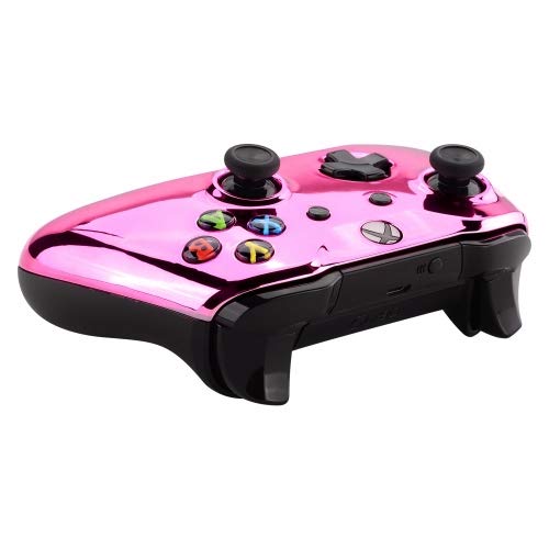 MODDEDZONE Rapid Fire Standard Custom Modded Controller compatible with Xbox One S/X 40 Mods for All Major Shooter Games (3.5 mm jack) (Chrome Pink)