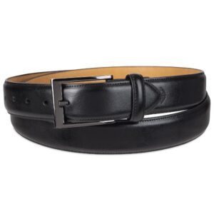 Dockers Men's 1 3/8 in. Feather-Edge Belt with Two-Row Stitching, Deep Black, 36