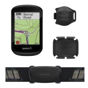 garmin edge 830 sensor bundle, performance touchscreen gps cycling/bike computer with mapping, dynamic performance monitoring and popularity routing, includes speed and cadence sensor and hr monitor