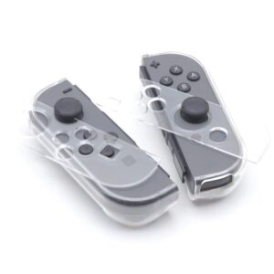 Anti-Scratch Detachable Transparent Crystal Protective Hard Case Cover Skin Shell with Thumbstick for Switch NS NX Joy-con Controller