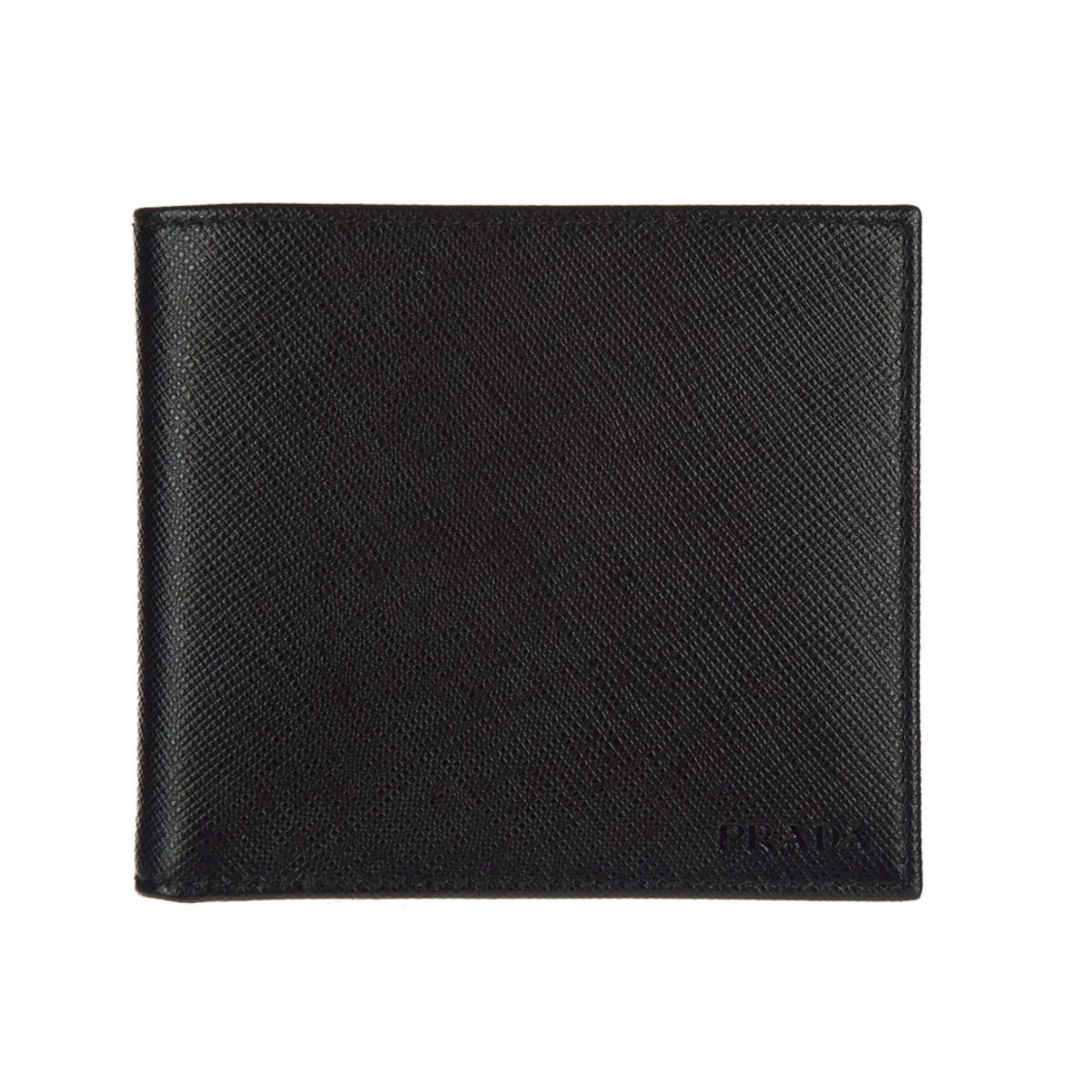 Prada Portaf. Orizzontale Saffiano Cuir Leather Nero Black Wallet 2MO513