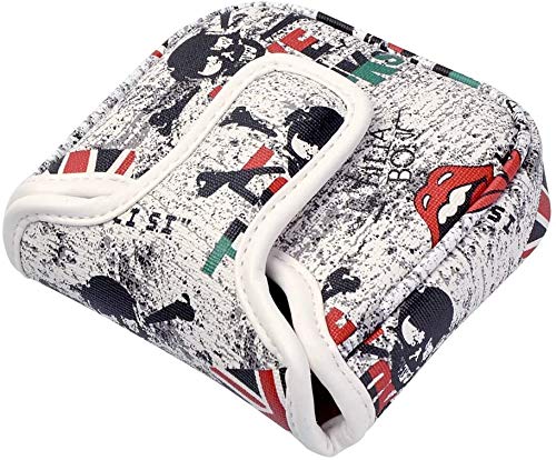 GOOACTION Golf Club Mallet Putter Cover Magnetic Closure Red British England UK Flag Pattern Synthetic Leather Creative Golf Putter Headcover