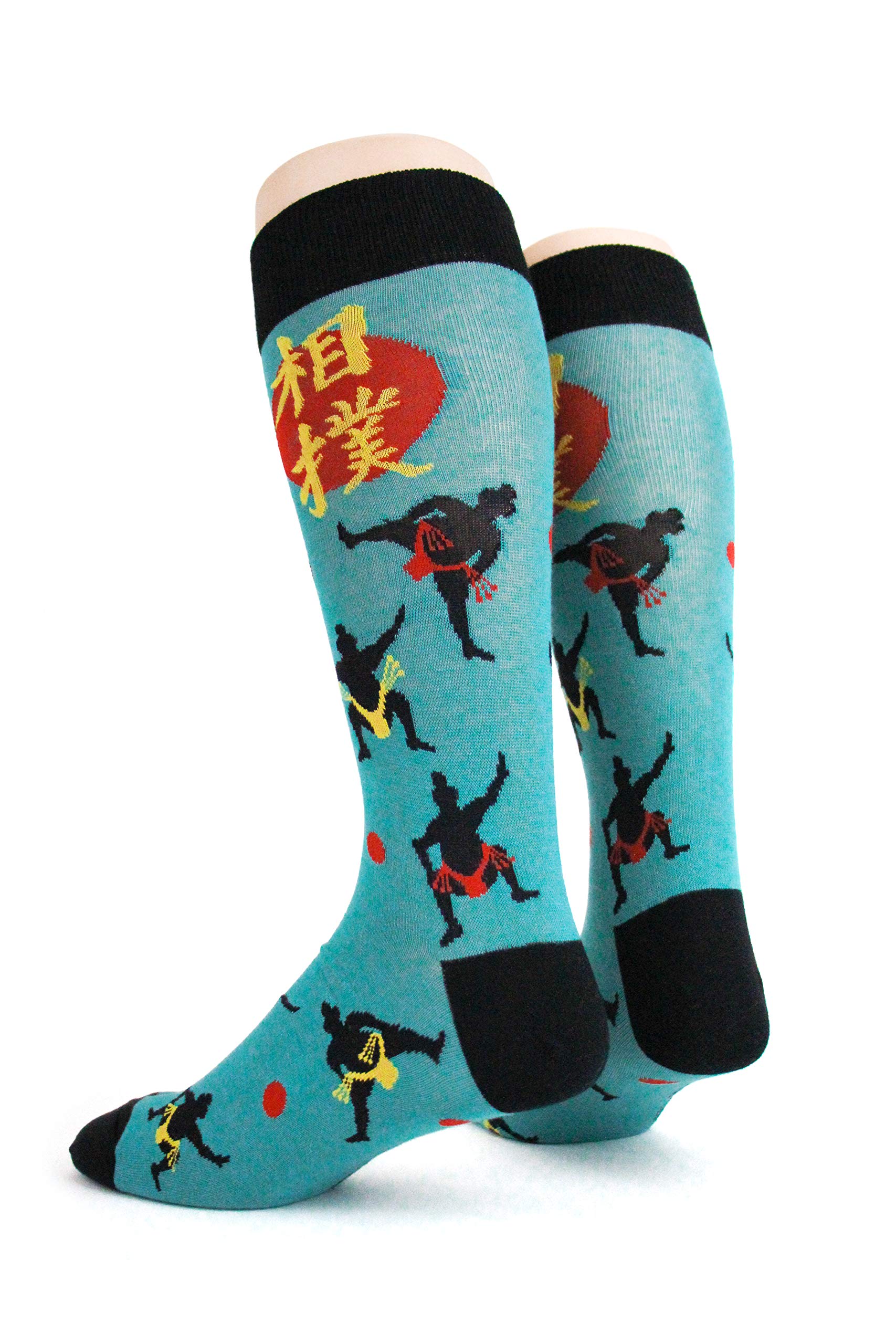 Foot Traffic - Men's Sports-Themed Socks, Fits Men's Shoe Sizes 7-12 (Sumo)