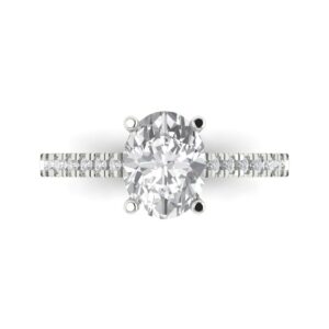 clara pucci 2.71 ct oval cut solitaire with accent moissanite diamond designer unique bridal engagement ring 14k white gold 6