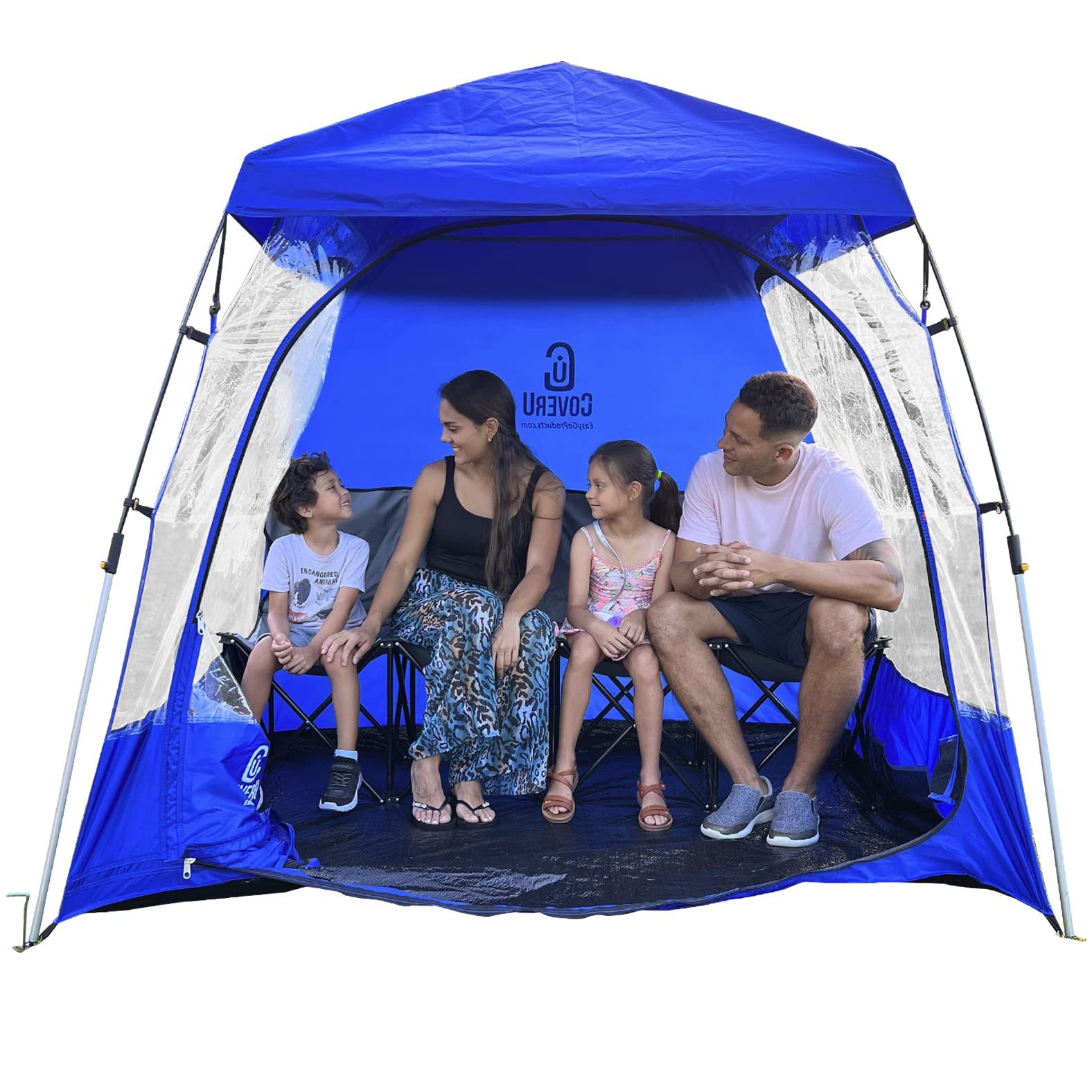 CoverU Sports Tent Pod – Pop Up 2 Person Cold Climate Canopy Shelter – BLUE – Patented