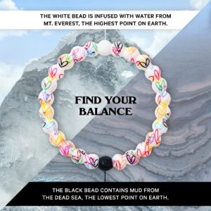 Lokai Silicone Beaded Bracelet for Women & Men, Artist Collection - James Goldcrown Hearts, (Medium, 6.5 Inch Circumference) - Jewelry Fashion Silicone Bracelet Slides-On, Comfortable Fit