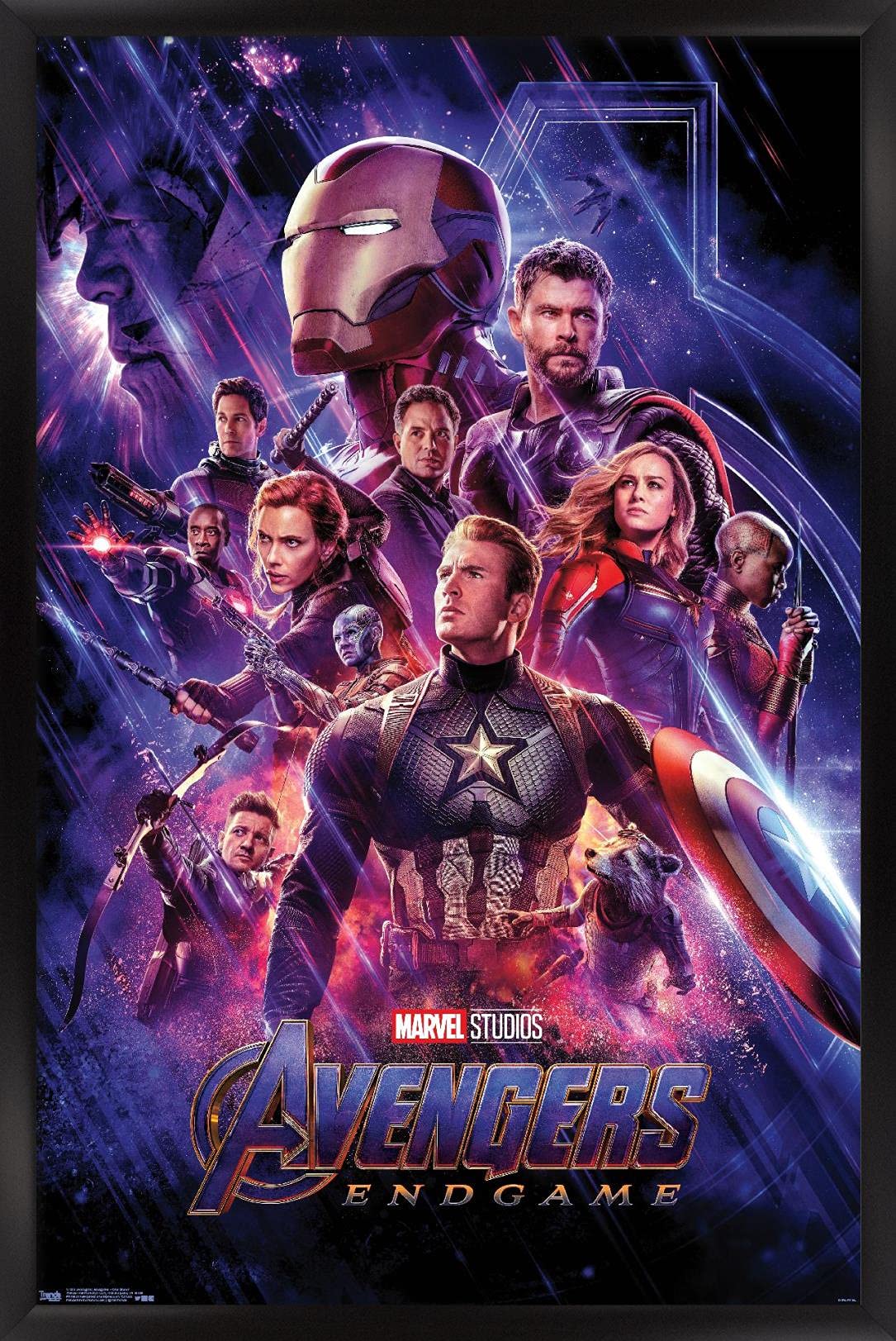 Trends International Marvel Cinematic Universe - Avengers - Endgame - One Sheet Wall Poster, 22.375" x 34", Black Framed Version