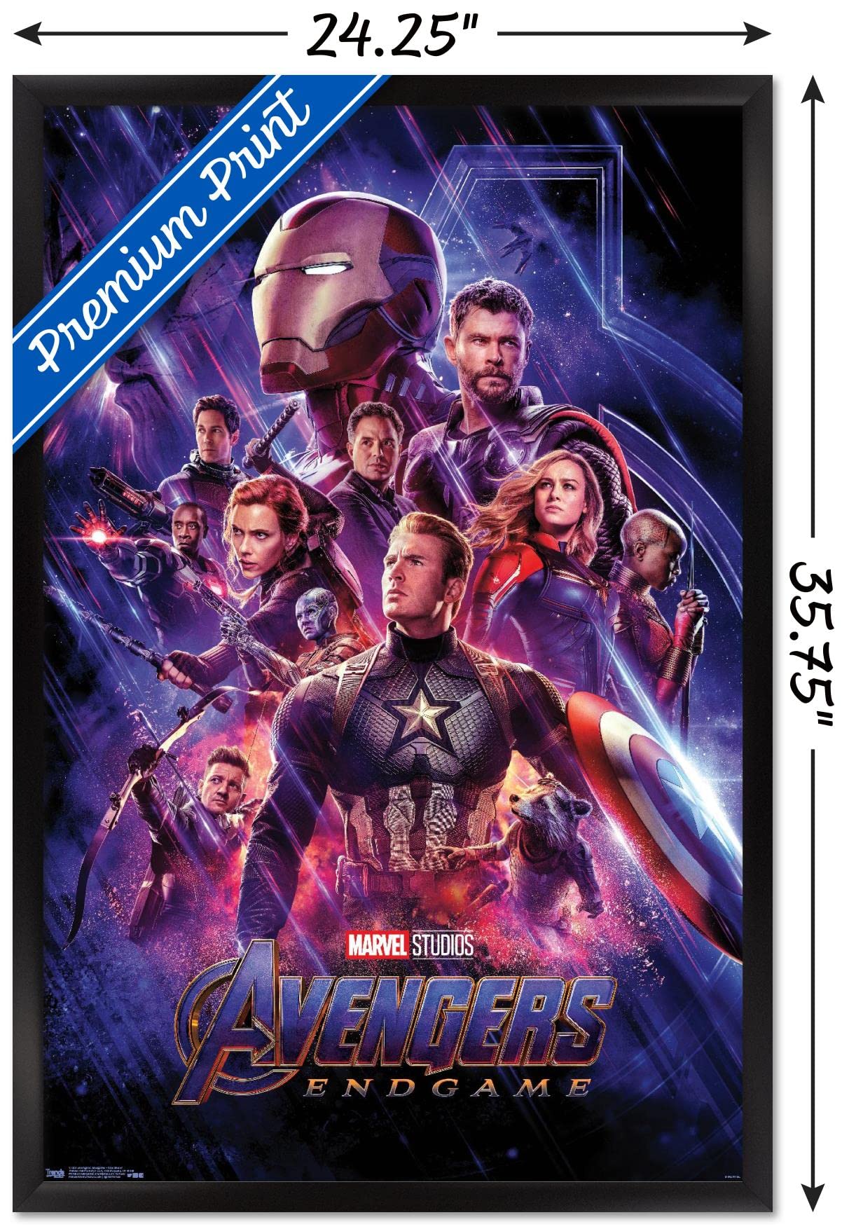 Trends International Marvel Cinematic Universe - Avengers - Endgame - One Sheet Wall Poster, 22.375" x 34", Black Framed Version