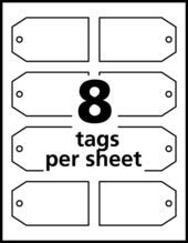 Avery 22802 Printable Tags for Inkjet Printers Only, Tags With Strings, 2" x 3.5", 96 Tags, Sold as 3 Pack, 288 Tags Total