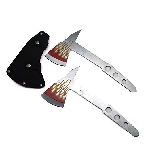 Snake Eye Tactical Compact Tomahawk Camping Axe Hunting Fishing Throwing Survival (2, Flame)