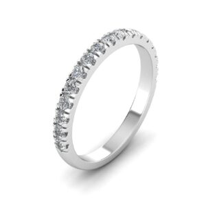 1/2 Carat TW Stackable Women's Diamond Wedding Band in 10k White Gold