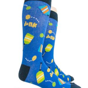 Foot Traffic - Men's Sports-Themed Socks, Fits Men's Shoe Sizes 7-12 (Pickleball)