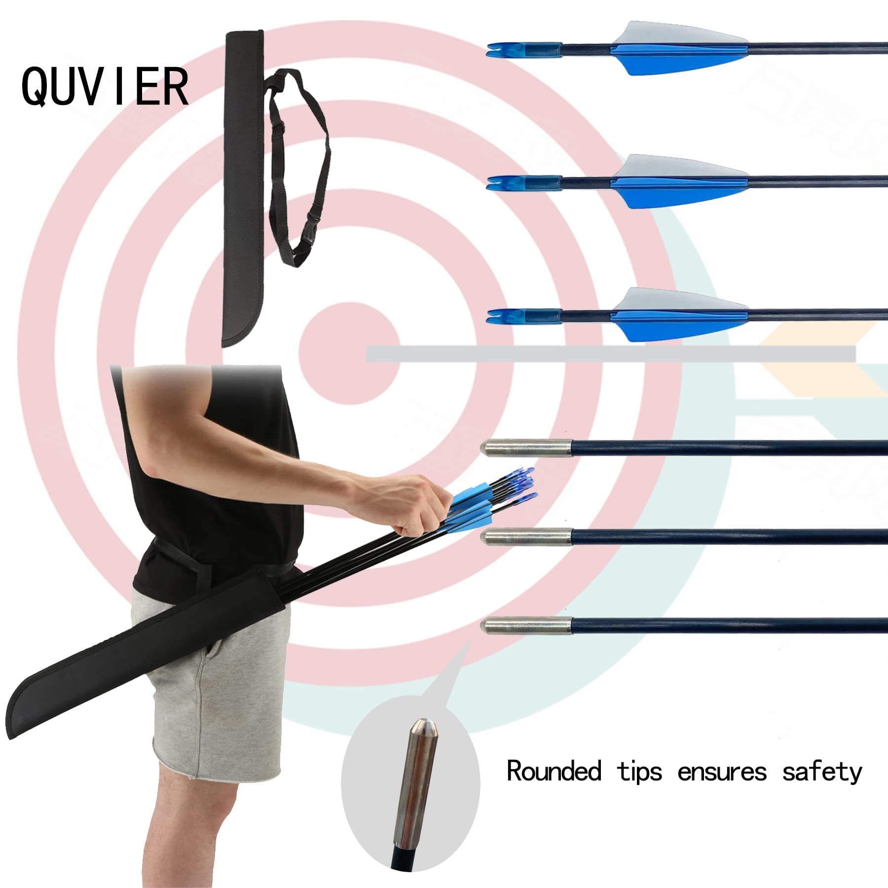 Mxessua 45" Bow and Arrows Set for Teens Recurve Archery Beginner Gift Longbow Kit 9 Arrows, 4 Target Face for Backyard Game