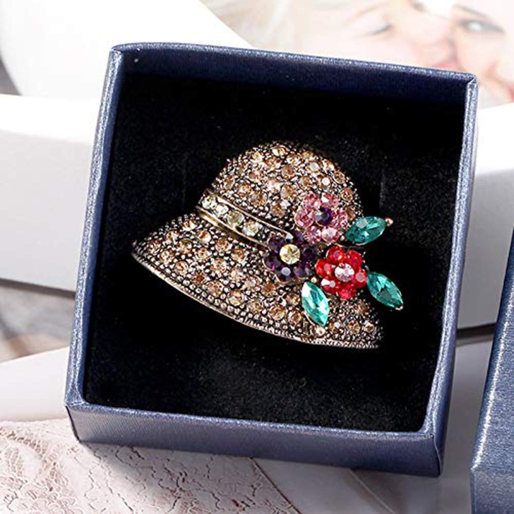 Comelyjewel Rhinestone Brooch Pins for Women Hat Jewelry Brooch Pins Durable and Useful