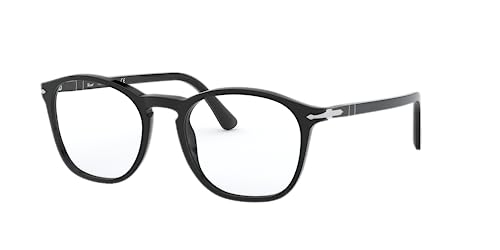 Persol PO3007VM Square Prescription Eyewear Frames, Black/Demo Lens, 50 mm