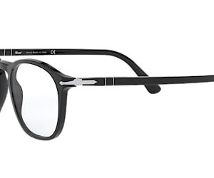 Persol PO3007VM Square Prescription Eyewear Frames, Black/Demo Lens, 50 mm