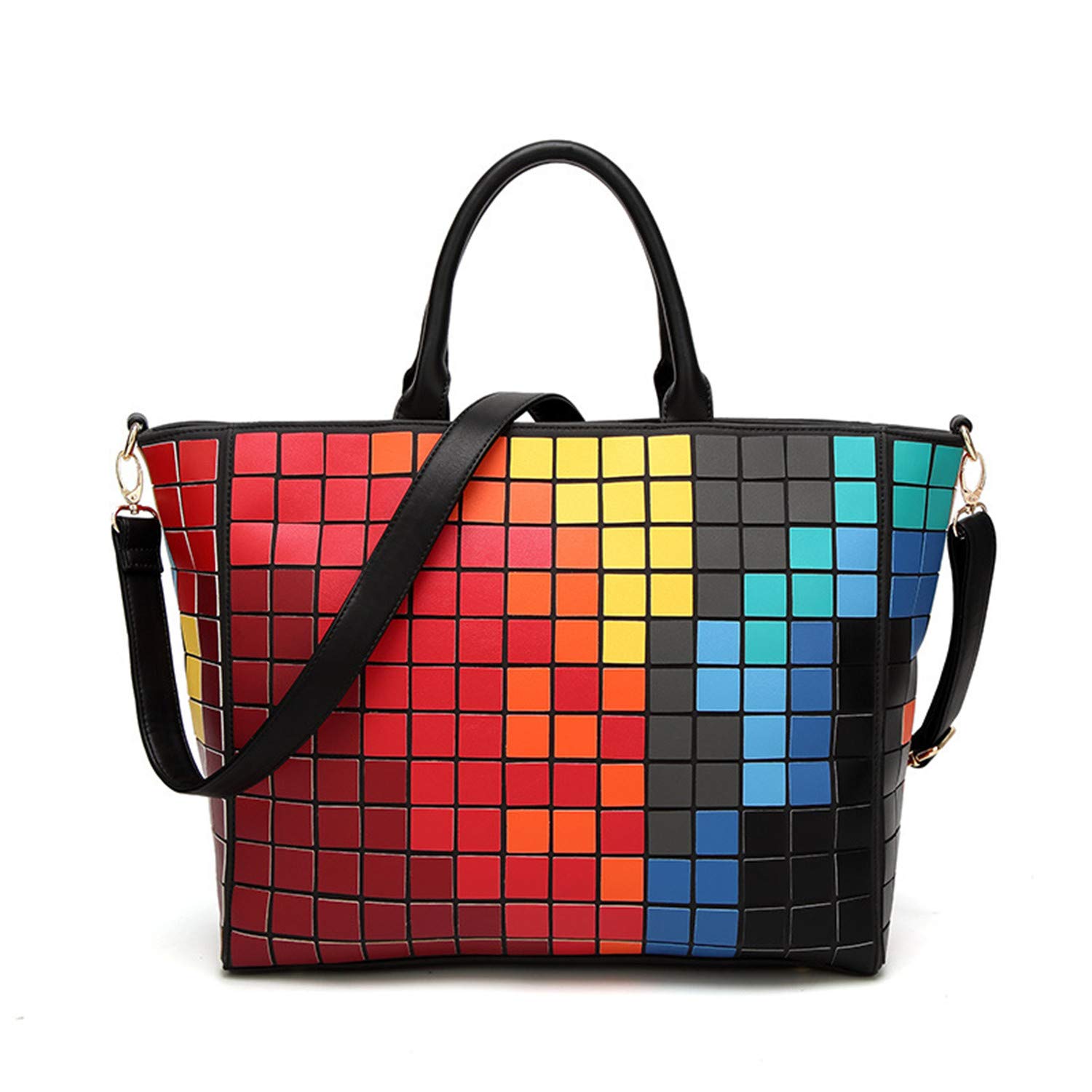 Fashion Geometric Mosaic Women Bag Diamond Folding Messenger Bag Female Shoulder Bao Bags