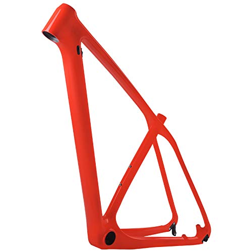 27.5er Or 29er Carbon MTB Frame Carbon Mountain Bike Frame 29 Bicycle Frame 135mm Or 142mm Axle (Red Glossy, 29er 17inch)