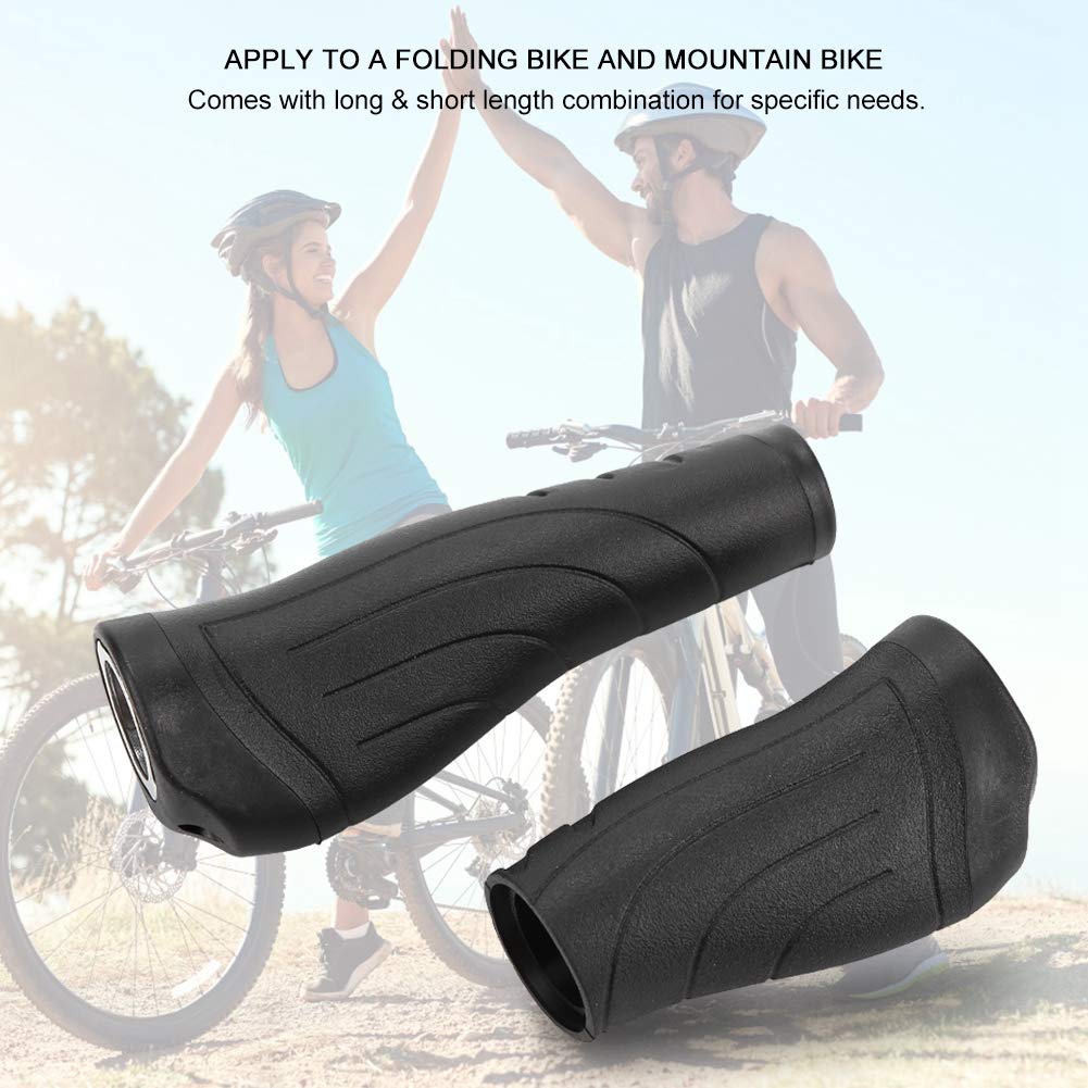 VGEBY Handlebar Grips Bike End Grips Rubber Folding Handle Sleeve Good for Outdoor Use(1*Long+1*Short) Grip Shift Grips Short Grip Shift Grips Grip Shift Grips Ebike Handlebar