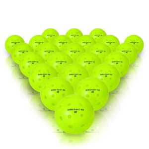 dura fast 40 pickleballs | outdoor pickleball balls | neon | two dozen 24 balls | usapa approved and sanctioned for tournament play, professional perfomance