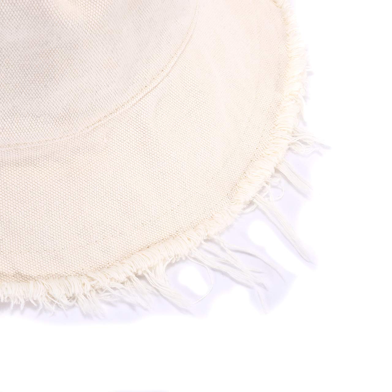 boderier Sun Hats for Women Summer Casual Wide Brim Cotton Bucket Hat Beach Vacation Travel Accessories (Beige)