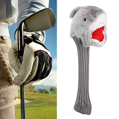 Golf Club Head Cover, Adorable Shark Head Shape Plush Cloth Golf Wood Driver Head Cover