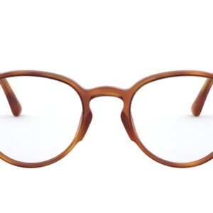 Persol PO3218V Round Prescription Eyewear Frames, Terra Di Siena/Demo Lens, 51 mm