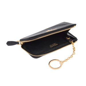 Prada Portachiavi Ganci Nero Black Vitello Move Leather Keyholder Wallet 1PG604