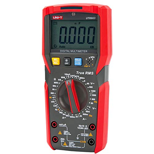 UNI-T Digital True RMS Multimeter UT89XD LED test Count 6000 DC/AC Voltage 45~1000Hz DC/AC Current 45~1000Hz Resistance Capacitance Frequency Duty Cycle