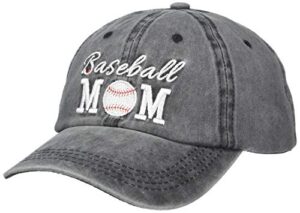 waldeal women's embroidered baseball mom adjustable low profile ballcap dad hat black