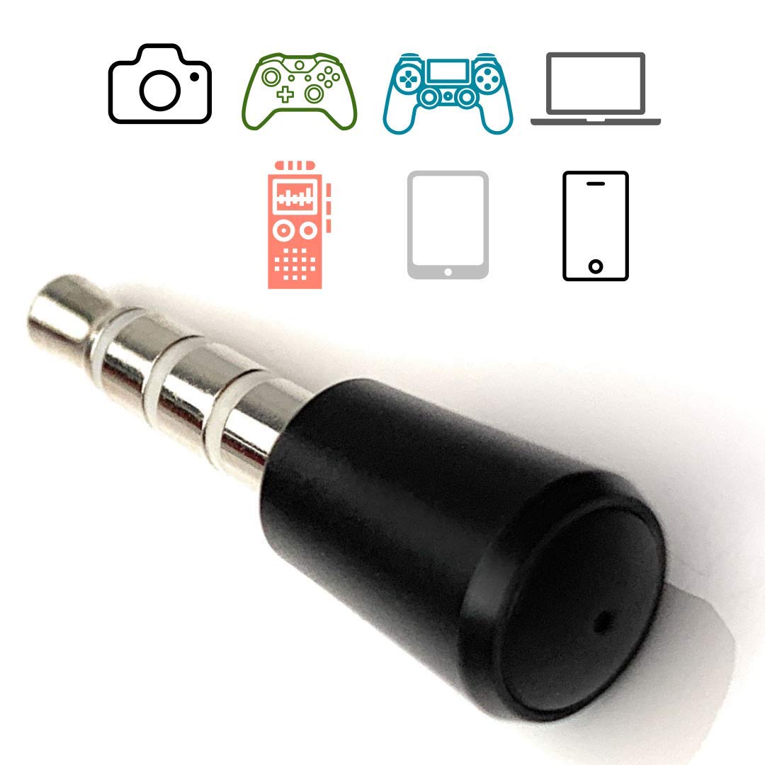 CHASDI Omnidirectional 3.5mm Dongle Microphone for PS4 Controller, Xbox One Controller, GoPro, DSLR, Mirrorless Camera, Digital Audio Recorder, Laptop, Tablet, Android, iPhone & 3.5mm Input Devices