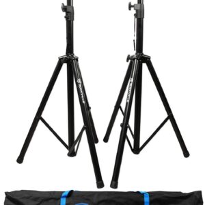 Rockville RPG15BT V2 15" Powered 1000W Speaker Bundle with & RCXMB20B 20' XLR to 1/4'' TRS Cable & (2) Speaker Stands & Rockville RWM1202VH Handheld Microphone & Mackie Mix12FX Compact Mixer (5 Item)