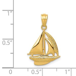 14K Sailboat Pendant