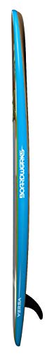 Boardworks Versa | Recreational Stand Up Paddleboard | Bombshell Epoxy Hardboard | 10' 6", Bamboo/Blue (4440529519)