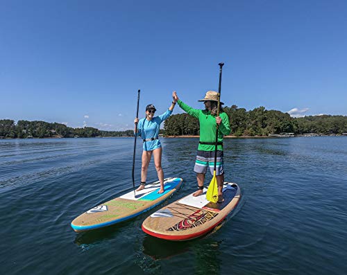 Boardworks Versa | Recreational Stand Up Paddleboard | Bombshell Epoxy Hardboard | 10' 6", Bamboo/Blue (4440529519)