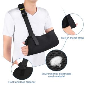 Health Gear Arm Sling, Mesh Arm Support for Adults, Breathable Shoulder Immobilizer Elbow Arm Support for Broken Arm, Wrist, Elbow, Shoulder Injury for Left Right Arm