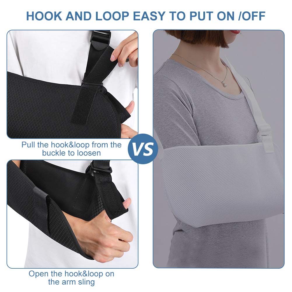 Health Gear Arm Sling, Mesh Arm Support for Adults, Breathable Shoulder Immobilizer Elbow Arm Support for Broken Arm, Wrist, Elbow, Shoulder Injury for Left Right Arm