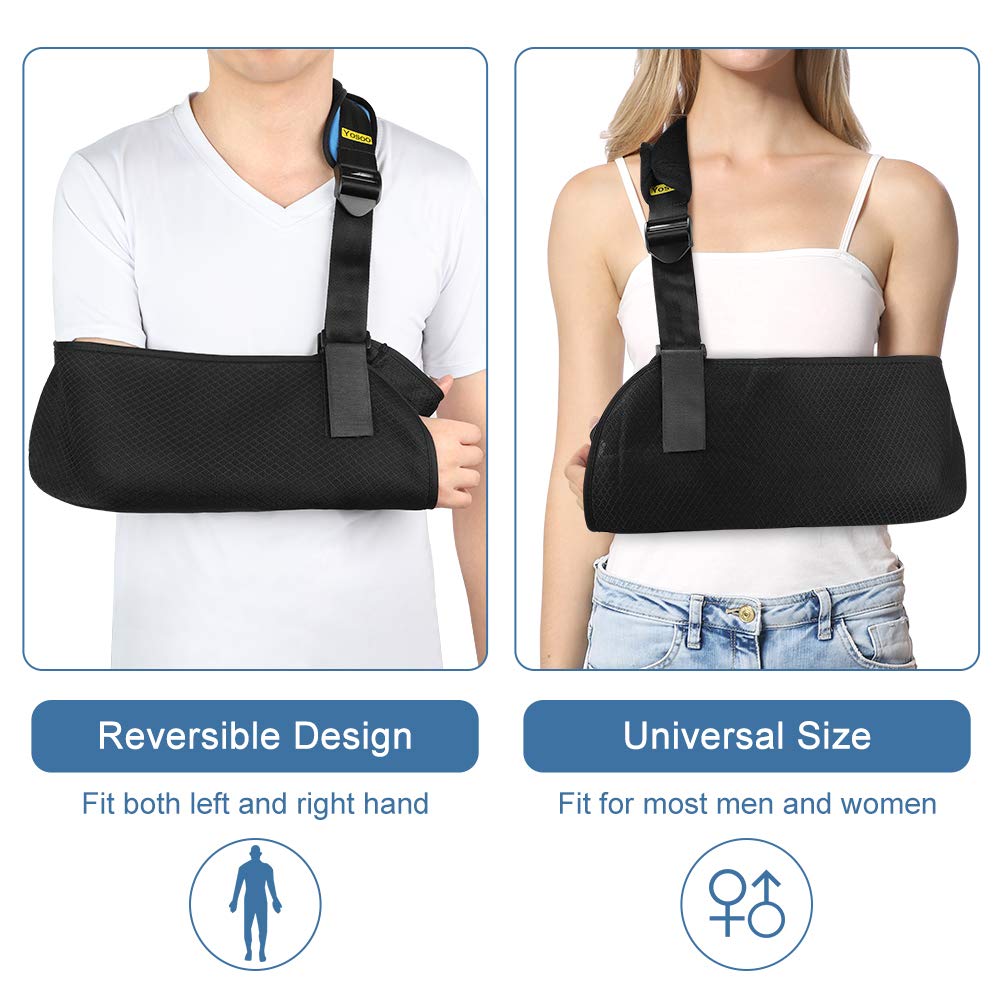 Health Gear Arm Sling, Mesh Arm Support for Adults, Breathable Shoulder Immobilizer Elbow Arm Support for Broken Arm, Wrist, Elbow, Shoulder Injury for Left Right Arm