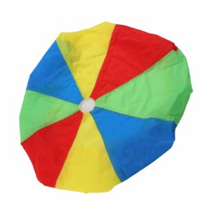 Dilwe Rainbow Umbrella Kids Play, Parachute Outdoor Activity Game Accessory for Multiple Children