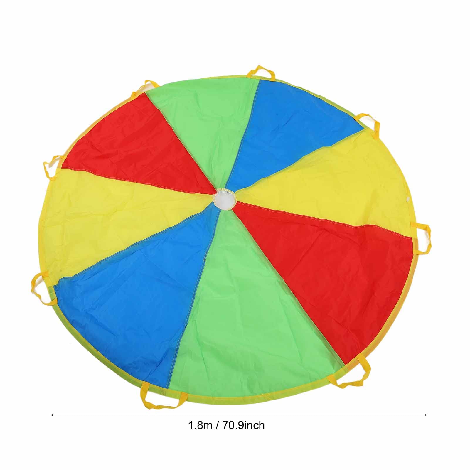 Dilwe Rainbow Umbrella Kids Play, Parachute Outdoor Activity Game Accessory for Multiple Children