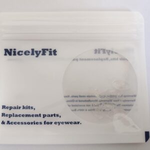 NicelyFit Clear Push-on Nose Pads for Oakley Eyeglass Frames OX5079 OX5038 OX5066 OX5088 OX3102 OX5040 OX5042 etc. (Clear - 3 Pairs)