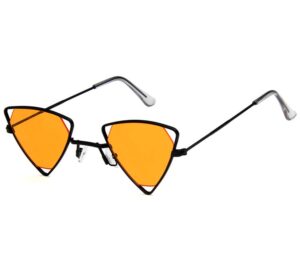 shiratori retro classic trendy stylish sunglasses for men women 100% uv protection triangle designer style orange