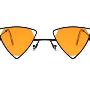 Shiratori Retro Classic Trendy Stylish Sunglasses for Men Women 100% UV Protection Triangle Designer Style Orange