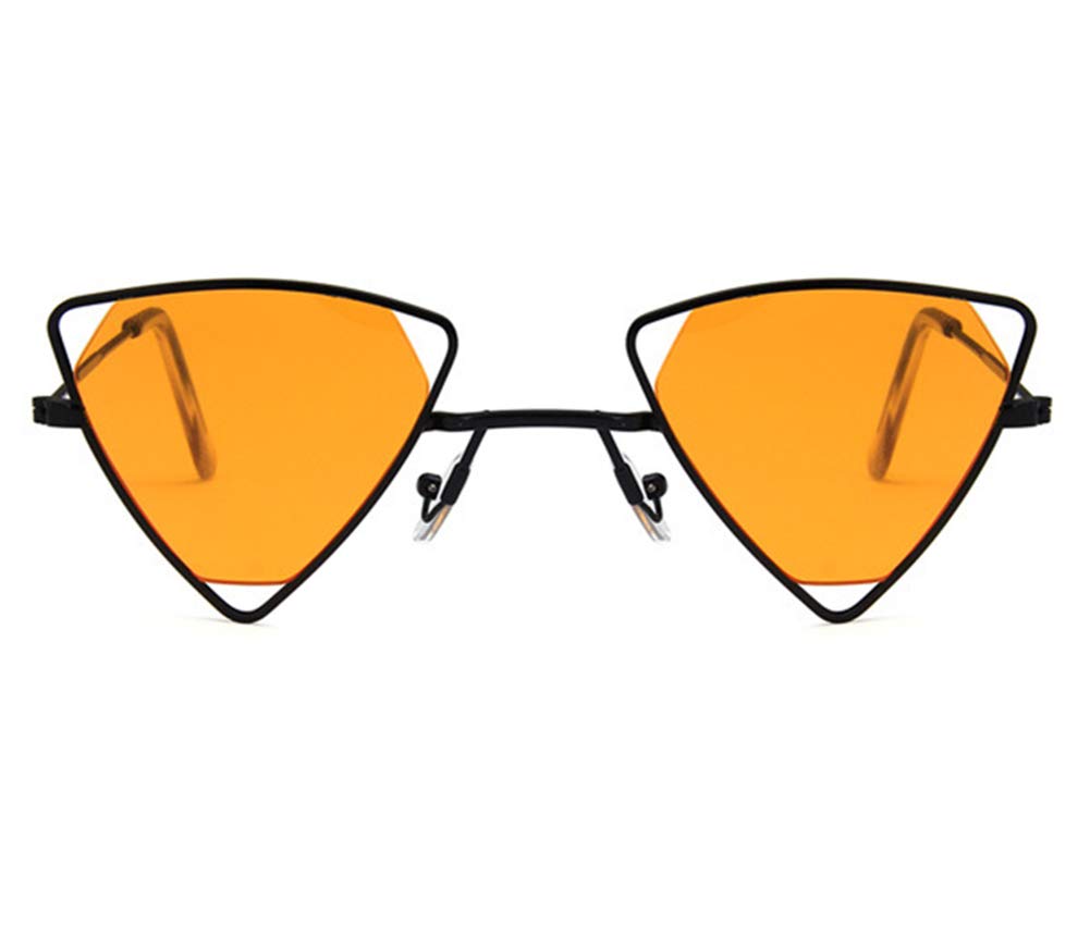 Shiratori Retro Classic Trendy Stylish Sunglasses for Men Women 100% UV Protection Triangle Designer Style Orange