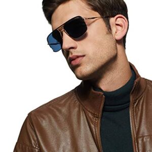 Carrera Casual Round Sunglasses, Gold Blue, 60